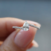 0.60 CT Vintage Tasarım Damla Pırlanta Yüzük