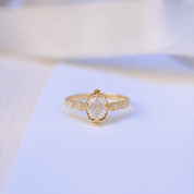0.60 Karat F SI2 HRD Sertifikalı Emerald Pırlanta Vintage Aria Yüzük
