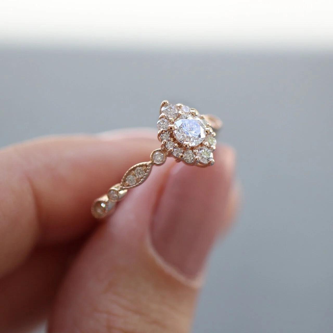 0.60 Karat Vintage Lina Pırlanta Yüzük