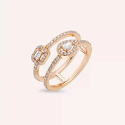 0.64 CT Pırlanta Taşlı Rose Altın Yüzük