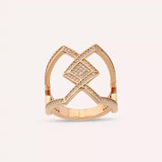 0.64 CT Pırlanta Taşlı Rose Altın Yüzük