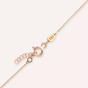 0.65 CT Markiz Kesim Yakut Taşlı Rose Altın Kolye