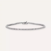 0.65 CT Pırlanta Taşlı Beyaz Altın Suyolu Bileklik