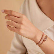 0.65 CT Pırlanta Taşlı Rose Altın Bilezik