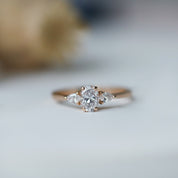 0.65 CT F SI2 GIA Sertifikalı Vintage Clara Pırlanta Yüzük