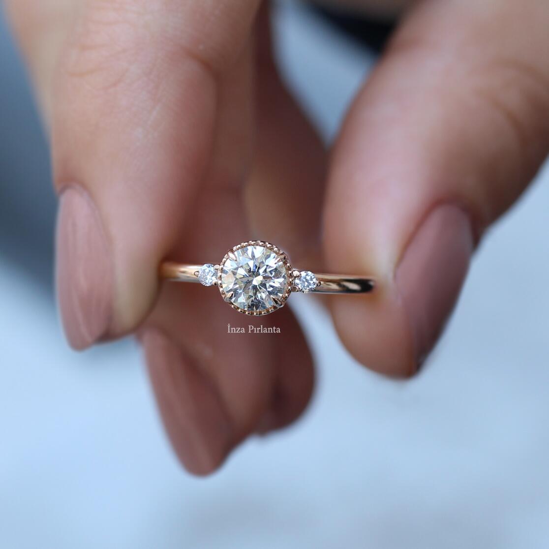 0.65 CT Vintage Ireland Pırlanta Yüzük