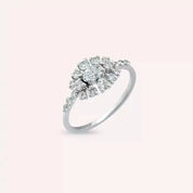 0.70 CT Oval Kesim Pırlanta Taşlı Beyaz Altın Yüzük