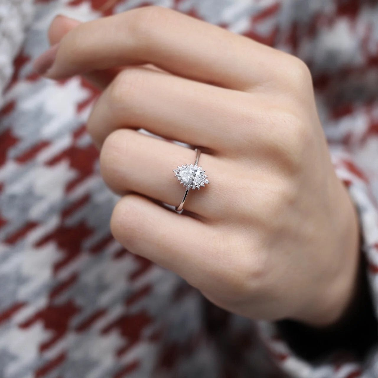 0.70 CT Vintage Tasarım Damla Pırlanta Yüzük