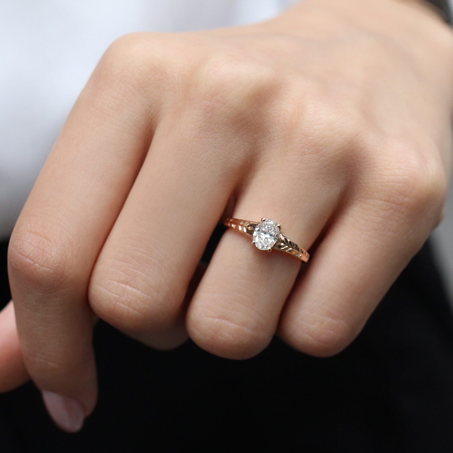 0.70 Karat D VS2 GIA Sertifikalı Vintage Kate Tasarım Pırlanta Yüzük