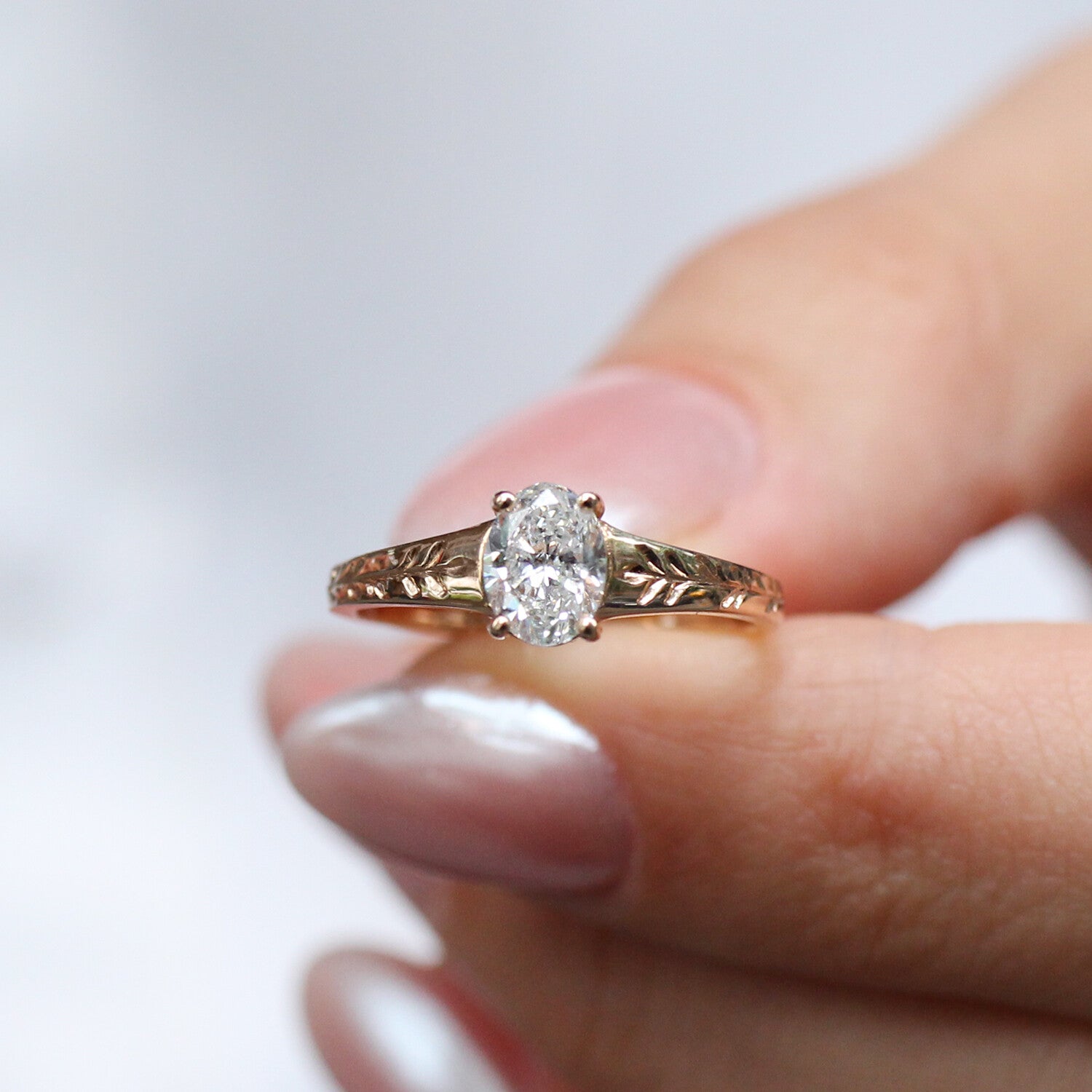 0.70 Karat D VS2 GIA Sertifikalı Vintage Kate Tasarım Pırlanta Yüzük