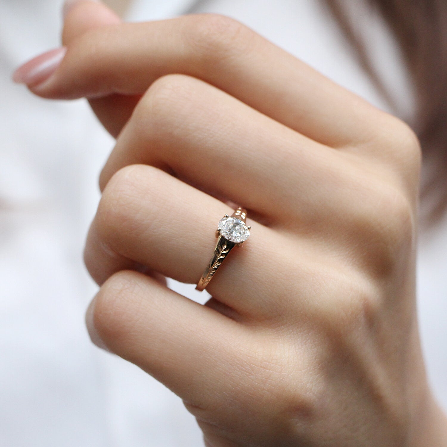 0.70 Karat G SI2 GIA Sertifikalı Vintage Kate Tasarım Pırlanta Yüzük