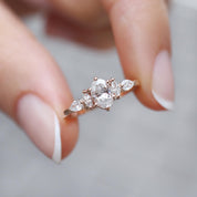 0.70 Karat Vintage Diana Oval Pırlanta Yüzük