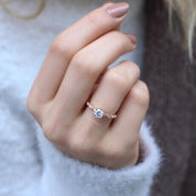 0.72 CT Vintage Tasarım Pırlanta Tektaş Yüzük