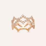0.73 CT Pırlanta Taşlı Rose Altın Yüzük