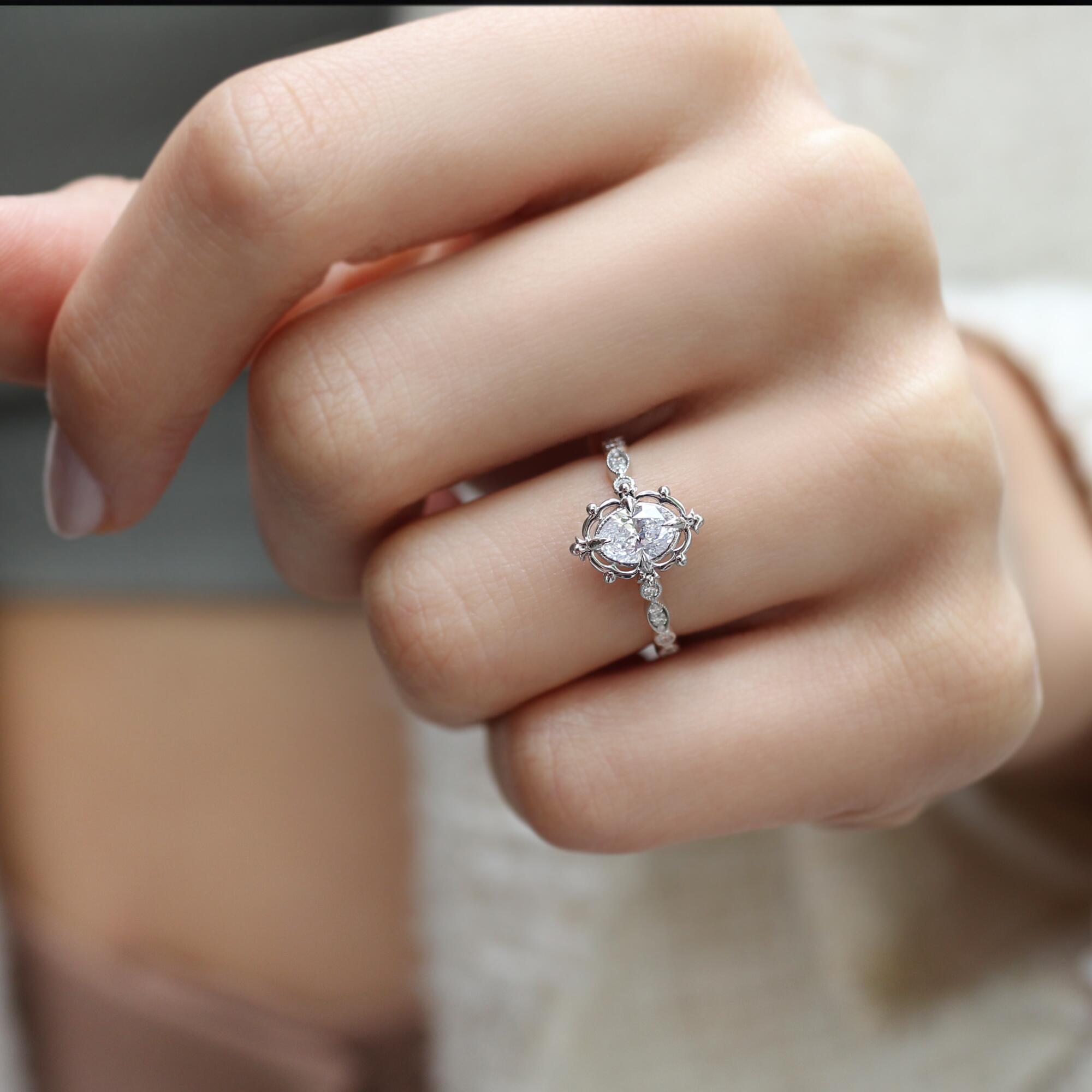 0.75 CT Vintage Aria Tasarım Pırlanta Yüzük