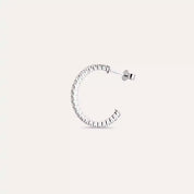 0.78 CT Pırlanta Taşlı Tamtur Beyaz Altın Tek Küpe