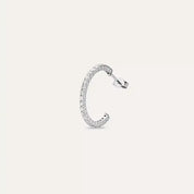 0.78 CT Pırlanta Taşlı Tamtur Beyaz Altın Tek Küpe