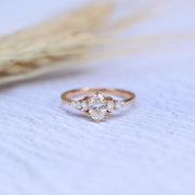 0.80 Karat F SI2 GIA Sertifikalı Vintage Diana Oval Pırlanta Yüzük - Kopya