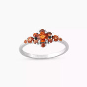 Adore 0.91 CT Orange Safir Taşlı Beyaz Altın Yüzük