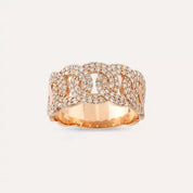 0.92 CT Pırlanta Taşlı Rose Altın Sarmal Yüzük