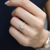 0.92 Karat Vintage Tasarım Oval Pırlanta Tektaş Yüzük