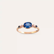0.94 CT Multicolor Safir Taşlı Rose Altın Yüzük