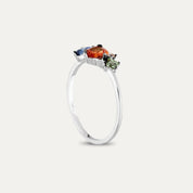 1.19 CT Multicolor Safir, Elmas ve Pırlanta Taşlı Yüzük