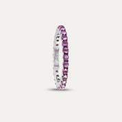 1.39 CT Purple Safir Taşlı Tamtur  Beyaz Altın Yüzük