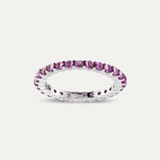 1.39 CT Purple Safir Taşlı Tamtur  Beyaz Altın Yüzük