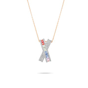 1,53 Karat Multi Color Safir Tasarım Kolye