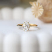 1.00 CT E SI1 GIA Sertifikalı Oval Tektaş Yüzük