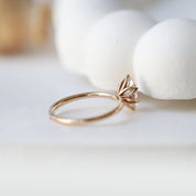 1.00 Karat F SI2 GIA Sertifikalı Lotus Pırlanta Yüzük