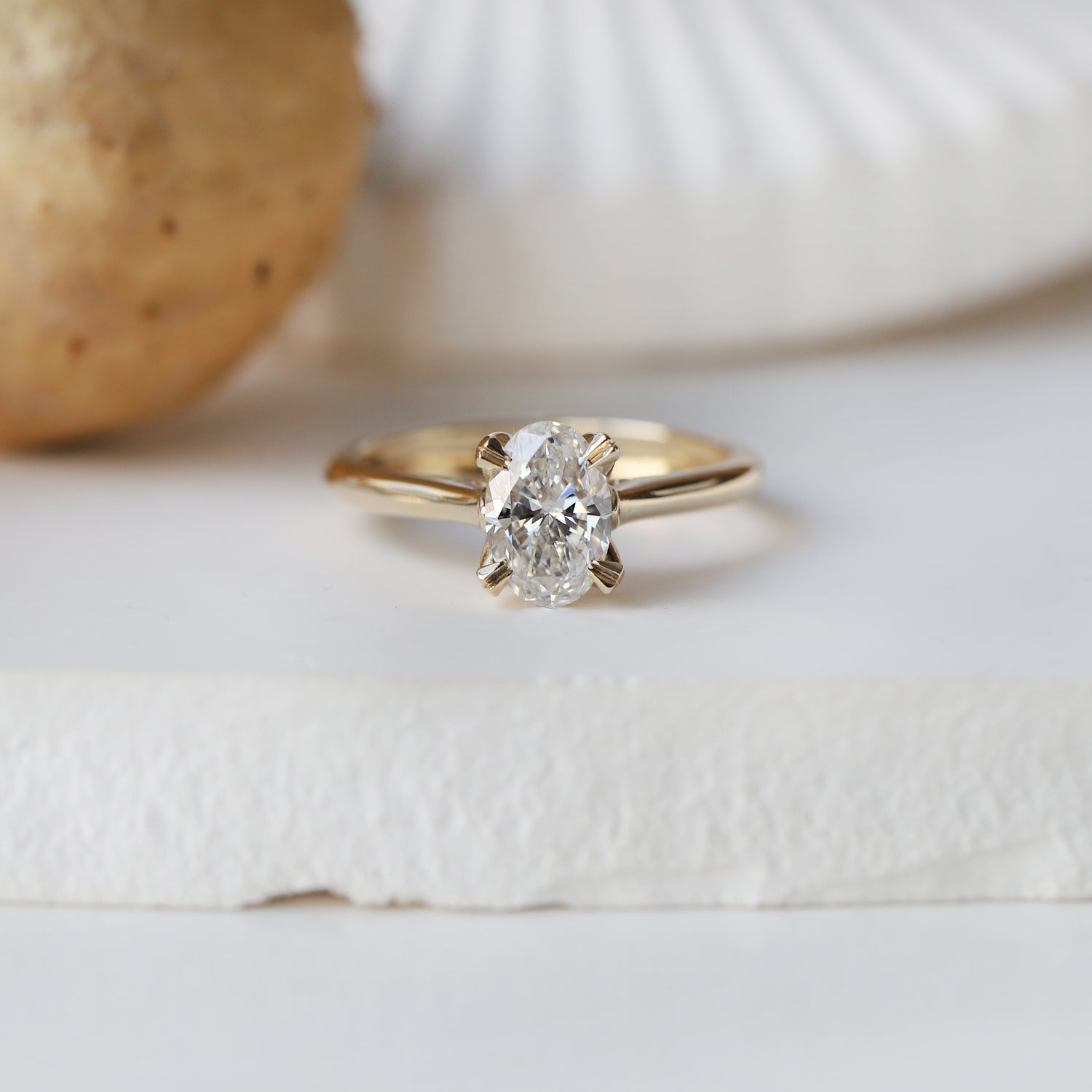 1.05 Karat F SI2 GIA Sertifikalı Lotus Pırlanta Yüzük