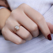 1.00 Karat F SI2 HRD Vintage Aria Tasarım Pırlanta Yüzük