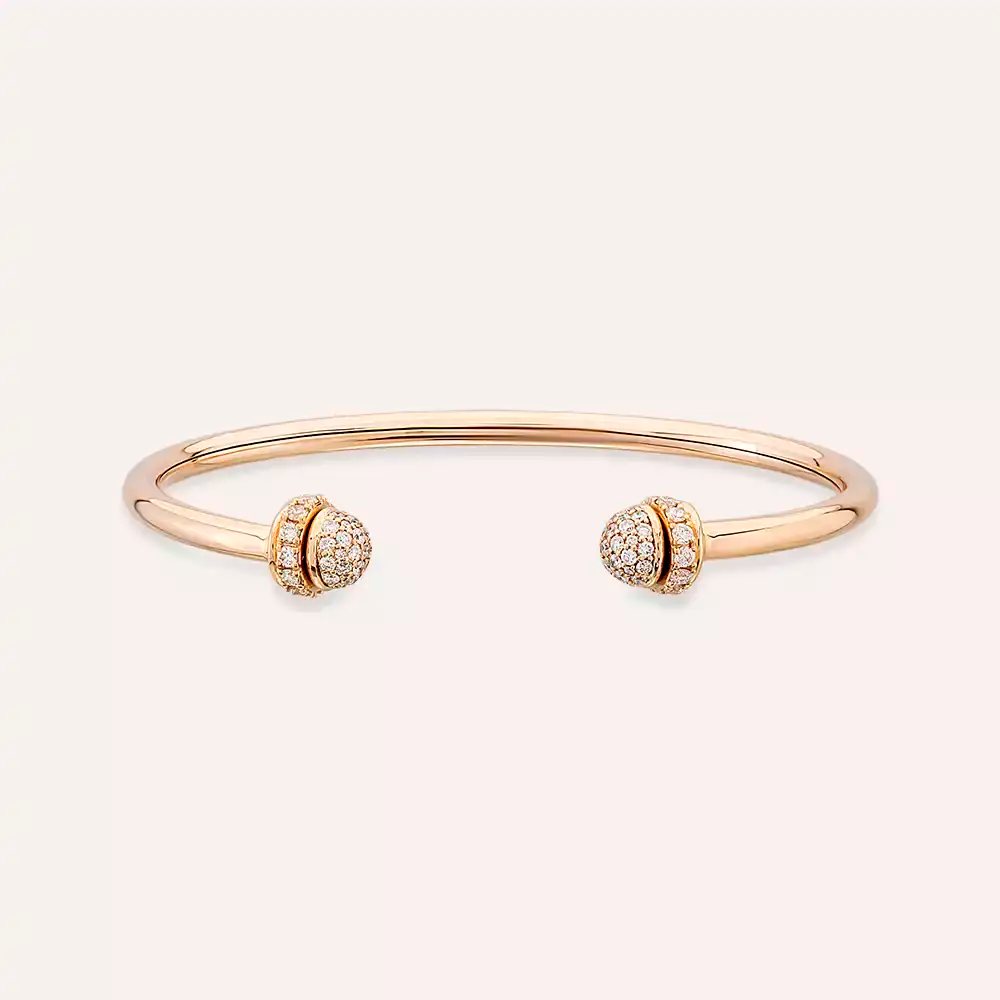 1.10 CT Pırlanta Taşlı Rose Altın Bilezik