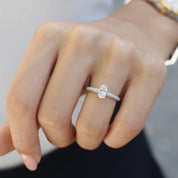 1.10 Karat F SI2 GIA Sertifikalı Özel Tasarım Oval Pırlanta Yüzük