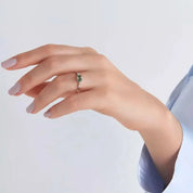 1.19 CT Multicolor Safir ve Pırlanta Taşlı Beyaz Altın Yüzük