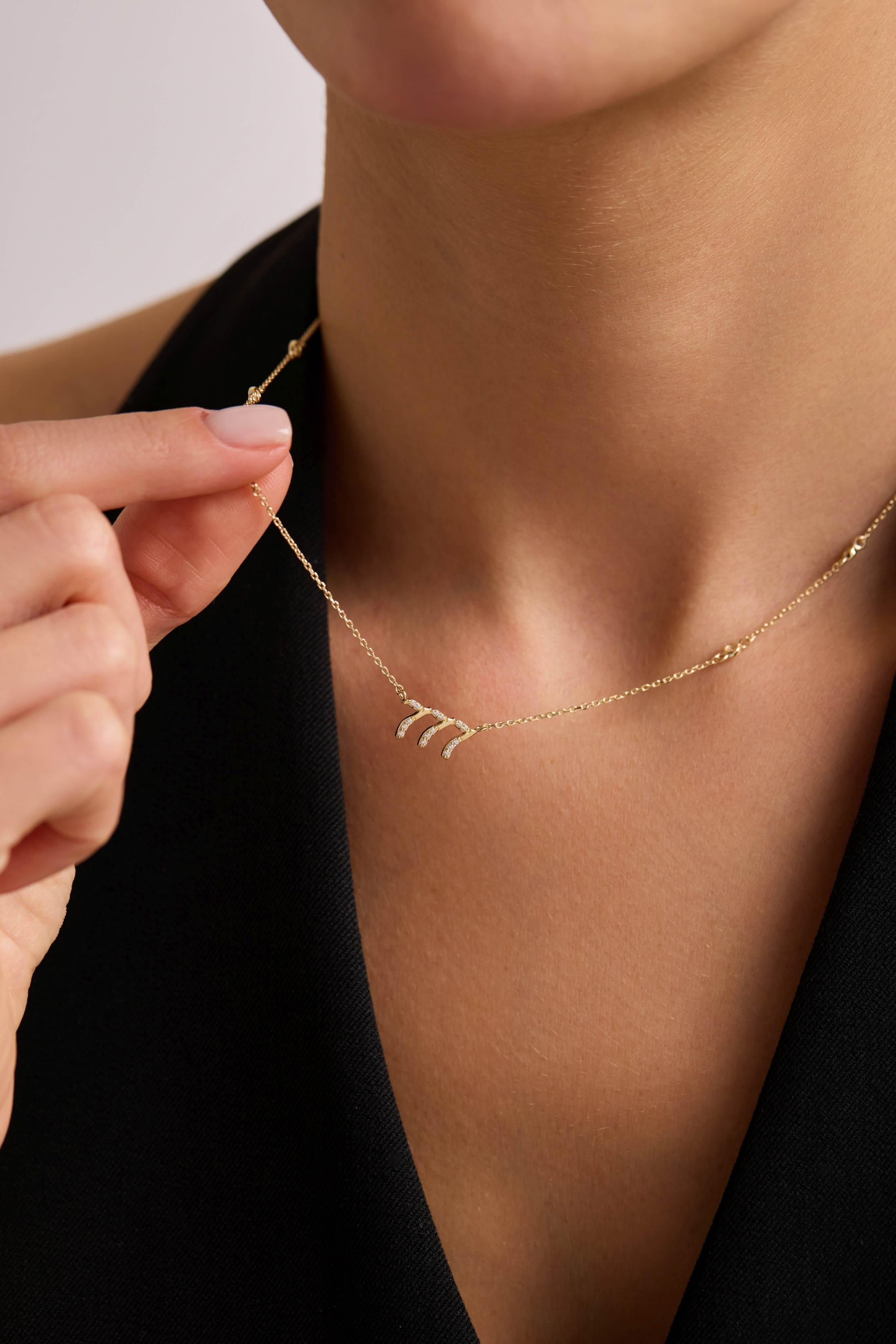 14 Ayar 777 Şans Altın Kolye