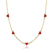 14 Ayar Altın 5'li Love Mineli Kolye