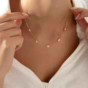 14 Ayar Altın 5'li Love Mineli Kolye