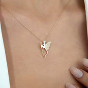 14 Ayar Altın Anne Çocuk Kolye