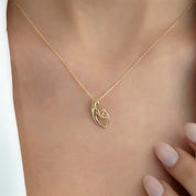 14 Ayar Altın Anne Çocuk Kolye