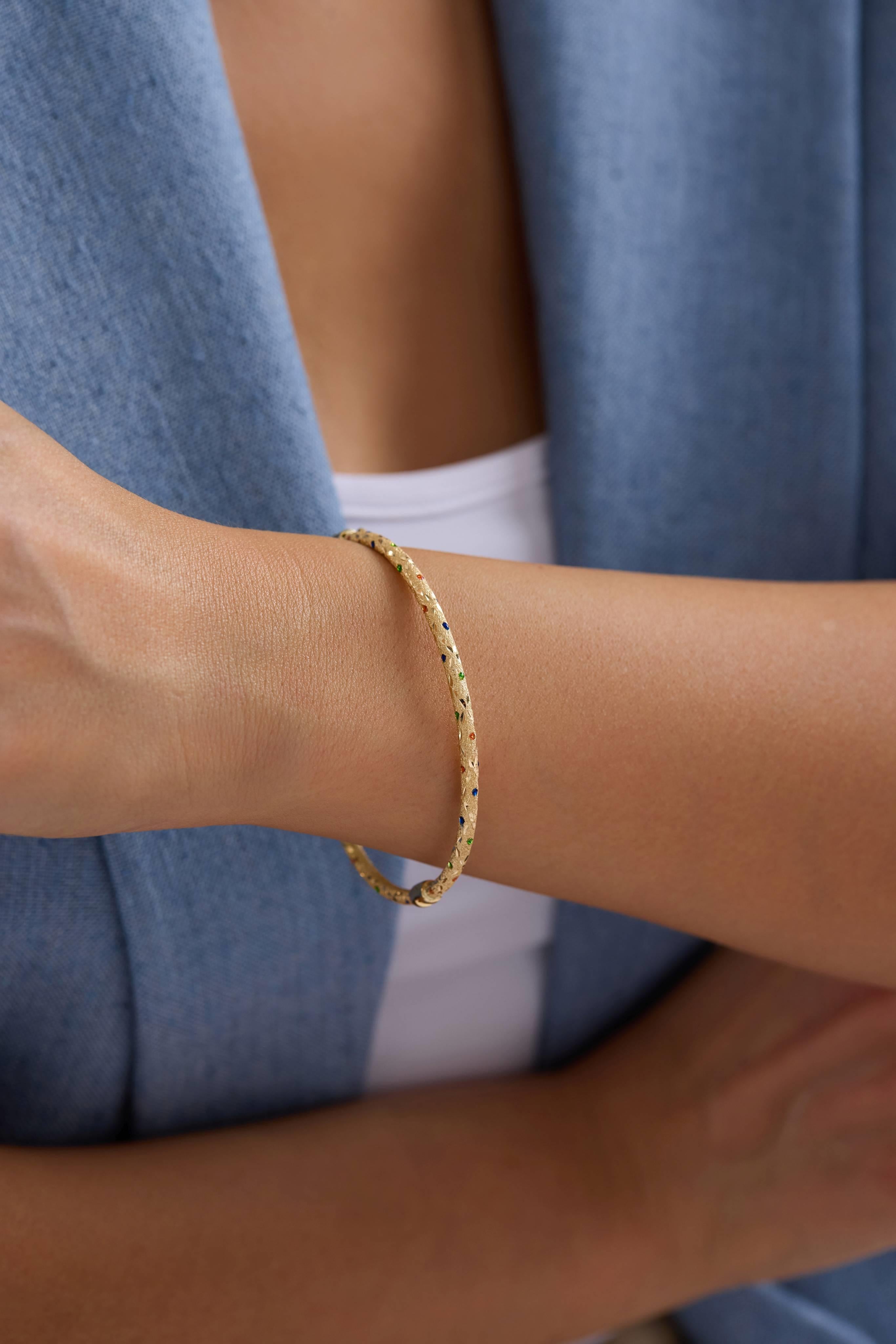 14 Ayar Altın Antik Kelepçe Bilezik