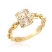 14 Ayar Altın Baget Yüzük