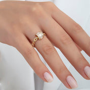 14 Ayar Altın Baget Yüzük