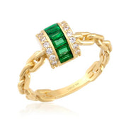 14 Ayar Altın Baget Yüzük