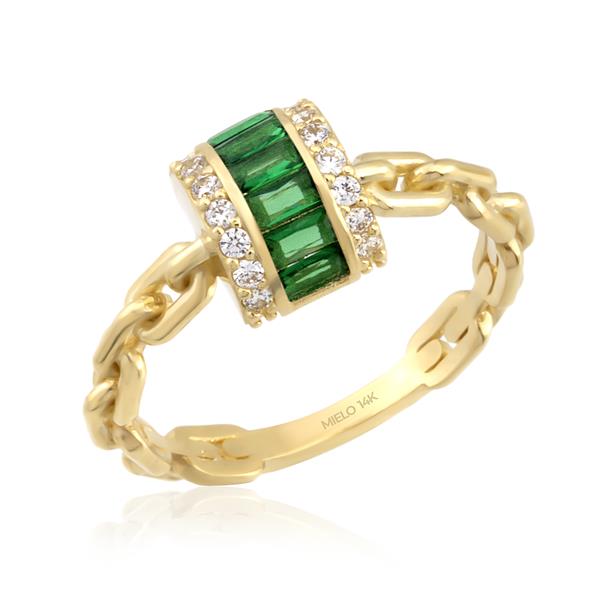 14 Ayar Altın Baget Yüzük