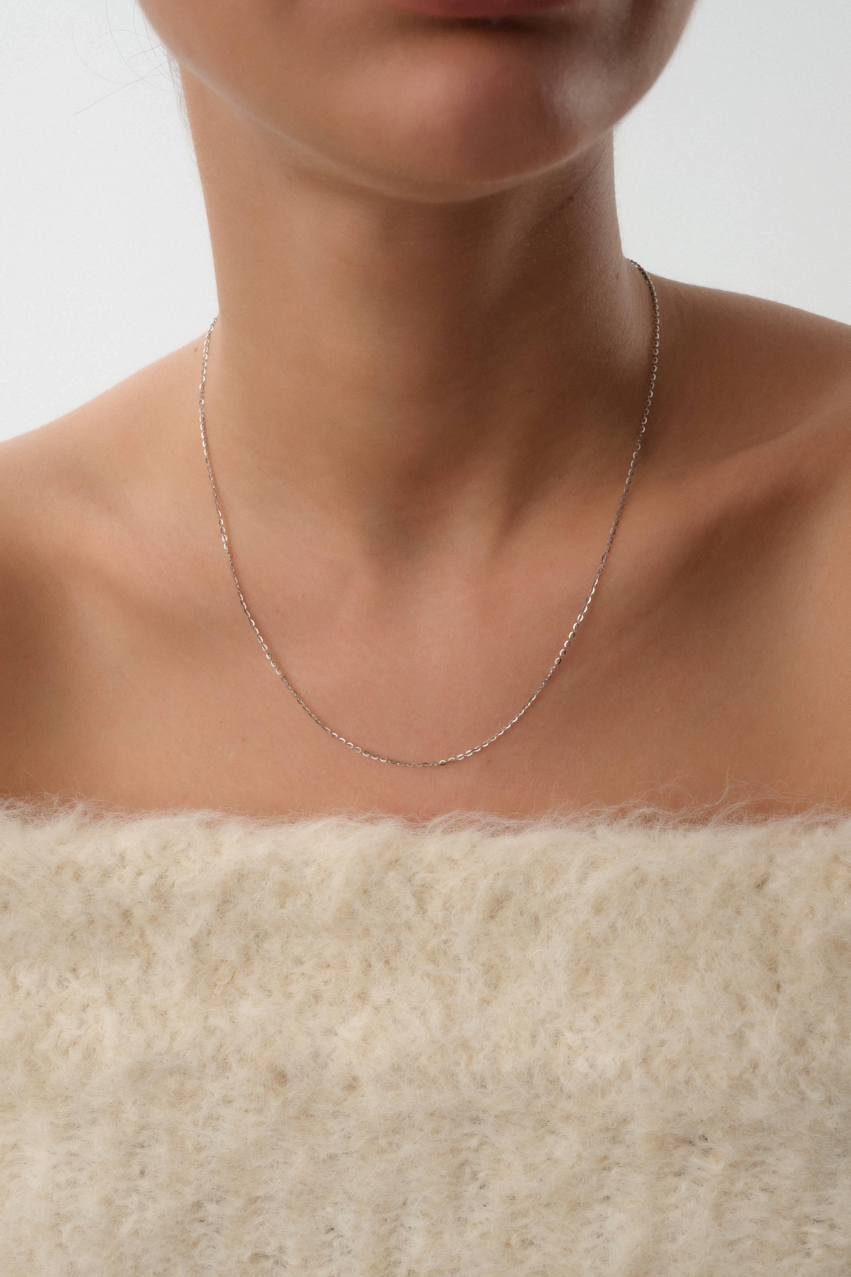 14 Ayar Altın Beyaz Zincir Kolye