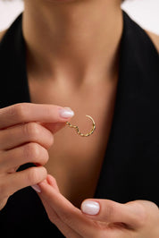 14 Ayar Altın Burgu Halka Küpe