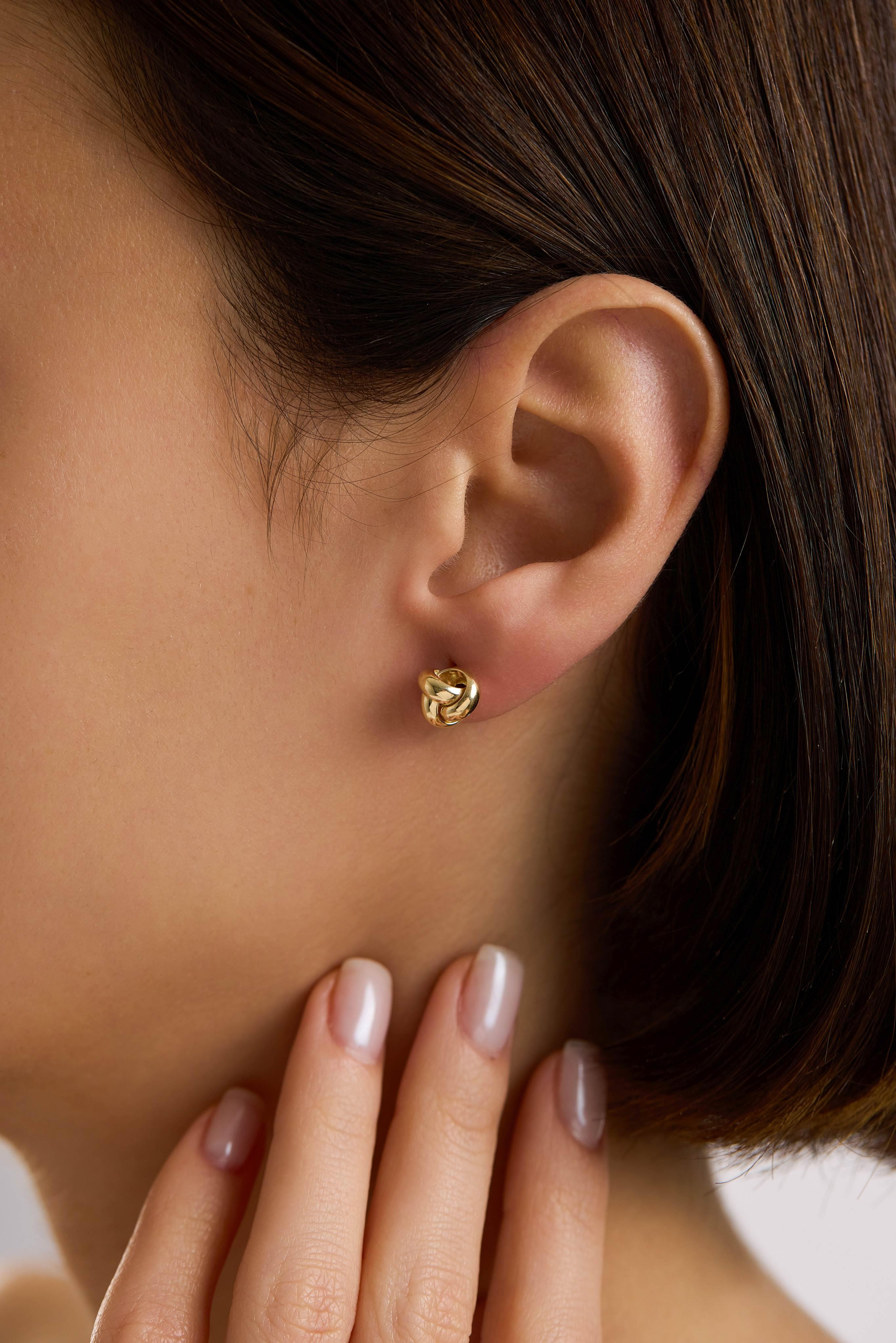 14 Ayar Altın Büyük Boy Sarmaşık Küpe